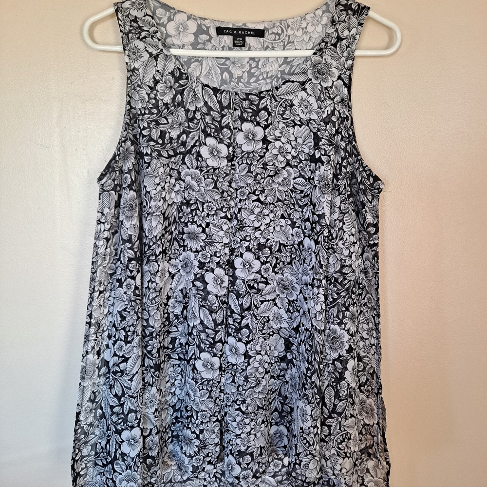 Zac & Rachel Black and White Floral Camisole